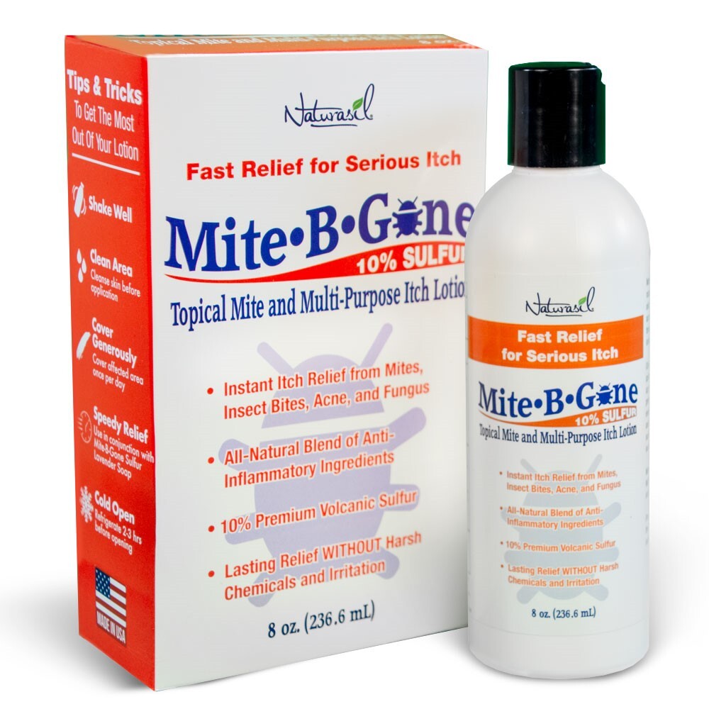  Mite-B-Gone Mite Cream & Bite Relief - 10% Natural Blend Sulfur  Cream for Multi-Purpose Bites, Redness, Itching, & Irritation, Safe for  Kids and Adults