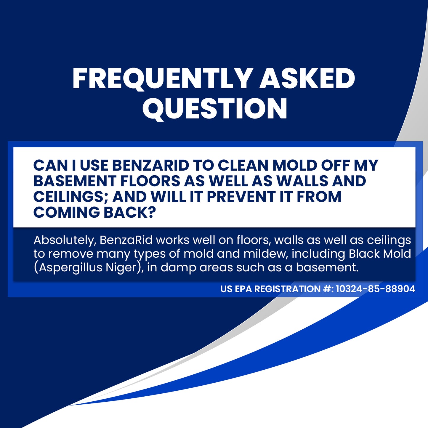 BenzaRid Pro Mold Killer | Multi-Purpose Fungicide, MildewStat & Disinfectant | EPA Registered | 1 Gal