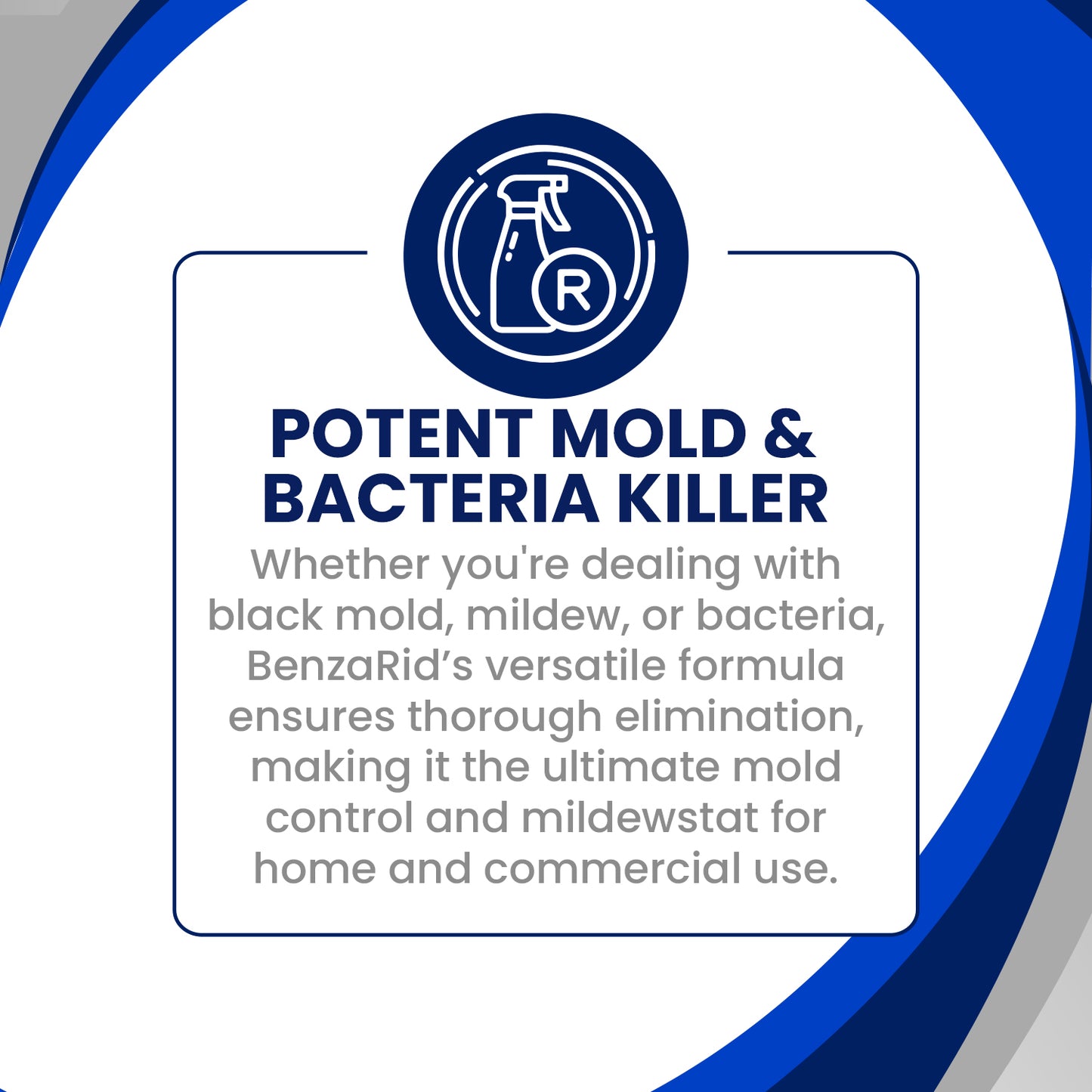 BenzaRid Pro Mold Killer | Multi-Purpose Fungicide, MildewStat & Disinfectant | EPA Registered | 1 Gal